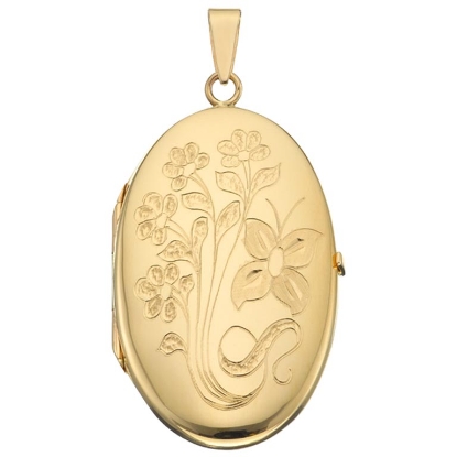 Billede af Medaljon oval 26*40 blank 8 kt.