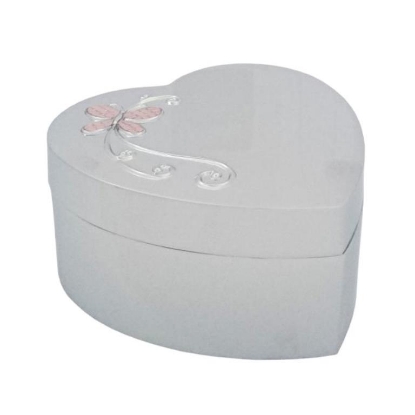 Billede af Nordahl Andersen forkromet smykkeskrin m. musik og sommerfugl