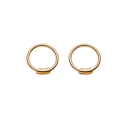 Billede af Maria Black 'Basic Hoops' øreringe forgyldt sølv - 8 mm