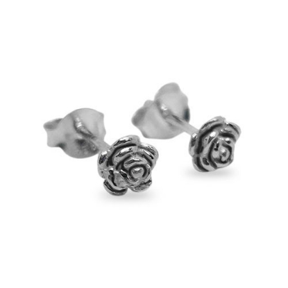 Billede af Classic by Pind ørestik sølv oxyd blomst
