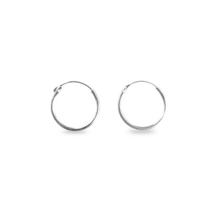 Billede af By Pind creol sølv med vippelås 18x1,2mm (1,8cm i diameter)