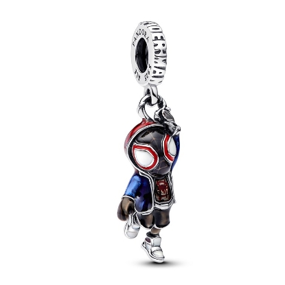 Billede af Pandora MARVEL Spider-Man Miles Morales charm sølv m. emalje