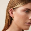 Billede af Julie Sandlau Ofelia Olive Green øreringe forgyldt sølv m. krystal + cz