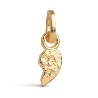 Billede af ENAMEL Copenhagen Charm - Twin Heart (Right) forgyldt sølv