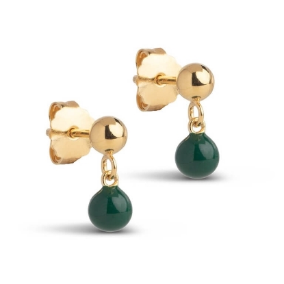 Billede af ENAMEL Copenhagen Mina øreringe forgyldt sølv m. emalje