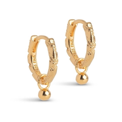 Billede af ENAMEL Copenhagen Belle Hoops forgyldt sølv