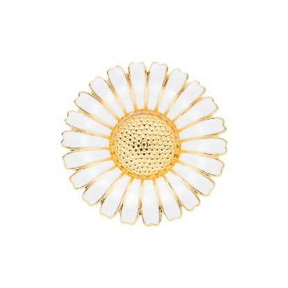 Billede af Lund Copenhagen Marguerit broche forgyldt sølv - 43mm