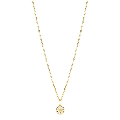 Billede af Lund Copenhagen Marguerit collier 9 mm forgyldt sølv (42-45 cm)