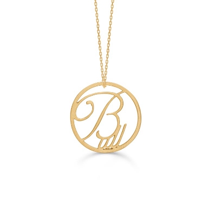 Billede af *Mads Ziegler Sølv forgyldt halskæde "P.Peak" Tyr 20/4-21/5