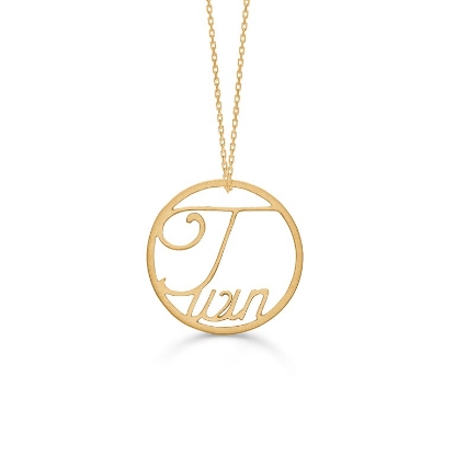 Billede af *Mads Ziegler Sølv forgyldt halskæde "P.Peak" Tvilling 22/5-21/6