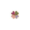 Billede af STINE A Love Heart Clover - Pink Fuschia ørering forgyldt sølv (1 stk.)