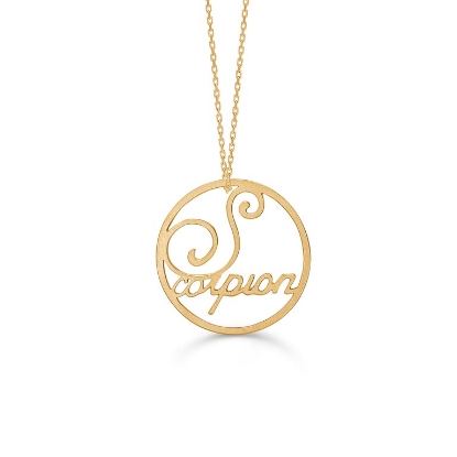 Billede af *Mads Ziegler Sølv forgyldt halskæde "P.Peak" Skorpion 23/10-22/11