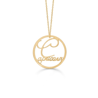 Billede af *Mads Ziegler Sølv forgyldt halskæde "P.Peak" Stenbuk 22/12-19/1