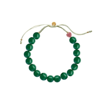 Billede af STINE A armbånd Cherrie Bon Bon - Happy Green forgyldt sølv (17-25 cm)