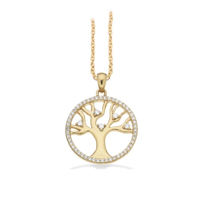 Billede af SoHo vedhæng Livets træ cubic zir. sølv fg m/kæde