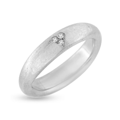 Billede af Ring 3* 0,015 w/vs i hjerte 14 kt. hvg.