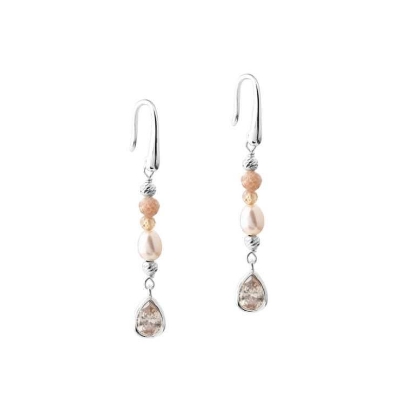 Billede af Aqua Dulce Champella øreringe sølv m. sten + fvp