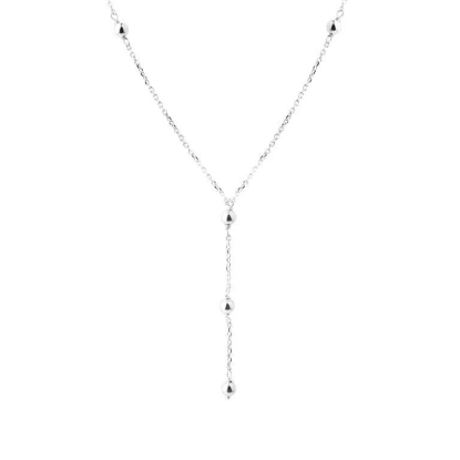 Billede af Aqua Dulce Lunella Ball Y-halskæde sølv (43 + 4 cm)