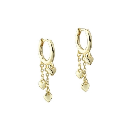 Billede af Aqua Dulce Karla & Me Hoop øreringe forgyldt sølv