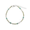 Billede af Aqua Dulce Verde Mix armbånd sølv m. grøn agat + fvp (17 + 3 cm)