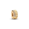 Billede af Pandora Rillet klemmeled forgyldt metalblanding m. cz