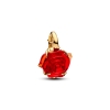Billede af Pandora Disney Skønheden og Udyret Fortryllet Rose charm forgyldt metalblanding m. muranoglas
