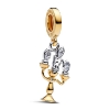 Billede af Pandora Disney Skønheden og Udyret Lumiere charm sølv + forgyldt metalblanding m. cz