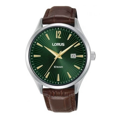 Billede af Lorus Classic herreur stål brun læderrem 10bar 41mm