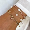 Billede af Aqua Dulce Champella armbånd forgyldt sølv m. sunstones + cz (20,5 cm)
