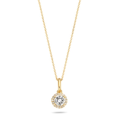 Billede af Spirit Icons Romance halskæde sølvforgyldt 45 cm syn.zirkonia