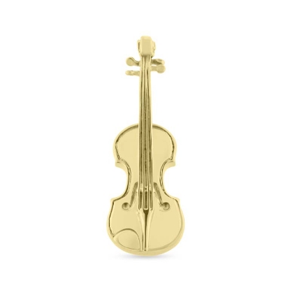Billede af Vedhæng Violin, lg. 33 mm. skjult øsken 925s. sølv forgyldt (forgyldning vil blive slidt af ved brug !)
