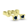 Billede af Ørestik safir, 4 grab. fatning, 2* 3,5 mm (ca. a 0,15 ct.) 14 kt. 