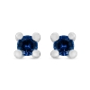 Billede af Ørestik safir, 4 grab. fatning, 2* 4,5 mm (ca. a 0,25 ct.) 14 kt.  hvg.