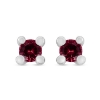 Billede af Ørestik rubin, 4 grab. fatning, 2* 3,0 mm. (ca. a 0,10 ct.) 14 kt. hvg.