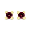 Billede af Ørestik rubin, 4 grab. fatning, 2* 3,5 mm. (ca. a 0,15 ct.) 14 kt. 
