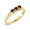 Billede af Ring rk. ring  3* 2½ mm. ægte rubin 14 kt.