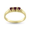Billede af Ring rk. ring  3* 2½ mm. ægte rubin 14 kt.