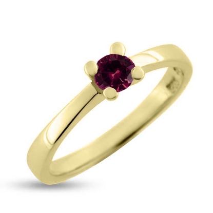 Billede af Ring Solitaire m. ægte rubin 0,15 ct. 14 kt. 