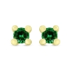 Billede af Ørestik smaragd, 4 grab. fatning, 2* 2,5 mm (ca. a 0,06 ct.) 14 kt.