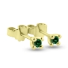 Billede af Ørestik smaragd, 4 grab. fatning, 2* 2,5 mm (ca. a 0,06 ct.) 14 kt.