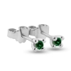 Billede af Ørestik smaragd, 4 grab. fatning, 2* 2,5 mm (ca. a 0,06 ct.) 14 kt. hvg.