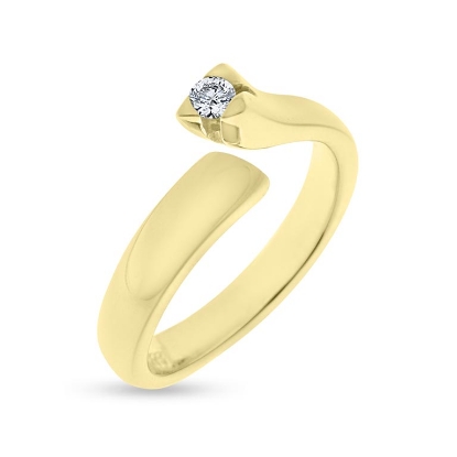 Billede af "Embrace" Ring i 8 kt. m. diamant 0,09 w/vs