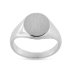 Billede af Herrering massiv m. oval plade 14*12 mm 925 s.