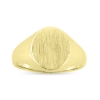 Billede af Herrering massiv m. oval plade 14*12 mm 925 s. forgyldt (forgyldning vil blive slidt af ved brug !)