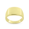 Billede af Ring massiv lukket bund, rek. plade 14 kt.