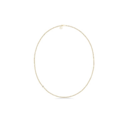 Billede af Julie Sandlau Fina halskæde forgyldt sølv m. cz (40-80 cm)