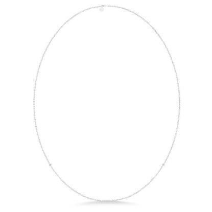 Billede af *Julie Sandlau Fina halskæde rhodineret sølv m. cz (80 cm)