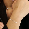 Billede af Studio Z "Trace Pearl" armbånd sølv m. fvp (16 + 3 cm)