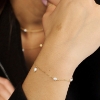 Billede af Studio Z "Trace Pearl" armbånd forgyldt sølv m. fvp (16 + 3 cm)