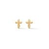 Billede af Studio Z "Faithful Cross" øreringe forgyldt sølv